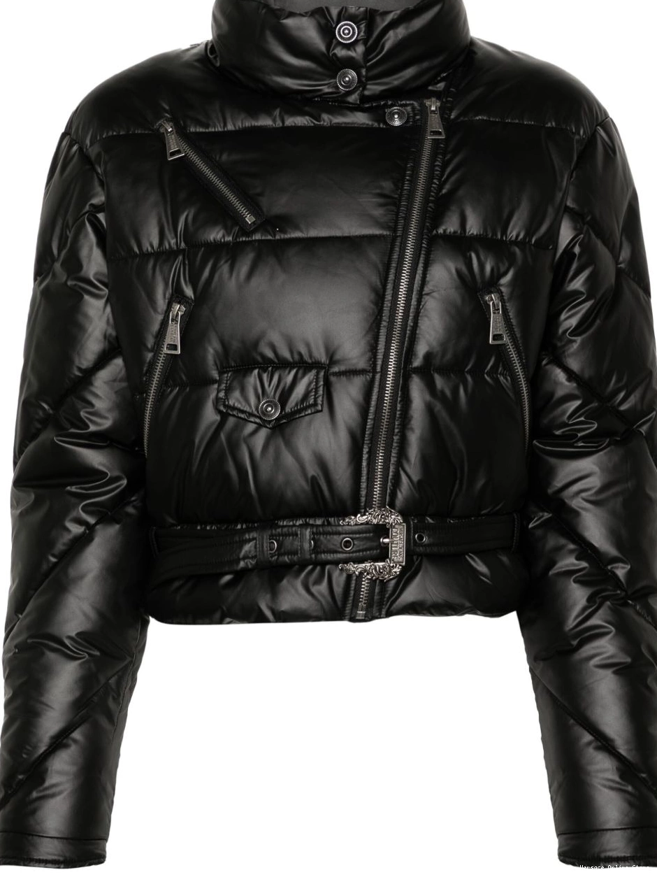 puffer Couture Versace Jeans buckle jacket Baroque Women 0706